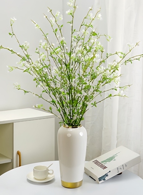 雪柳仿真花假花摆设客厅餐桌装饰品高级感仿生花干花花束花艺摆件