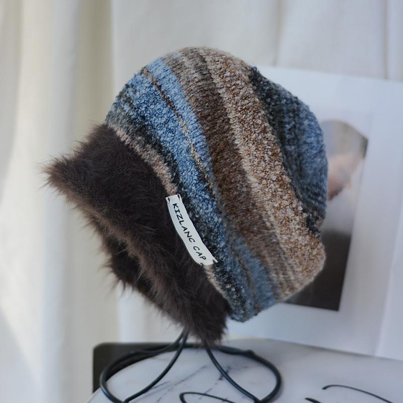 方圆脸！宽额头复古毛线帽