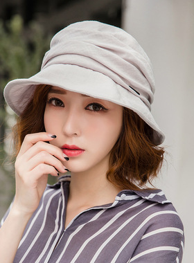 2025新款防紫外线轻薄渔夫帽气质女士夏季太阳帽防晒帽子遮阳凉帽