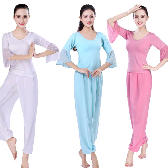 仙气时尚女瑜伽套装雪纺舞韵