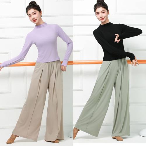 古典舞套装练功服上衣长袖套指女中国舞蹈服现代形体新款艺考