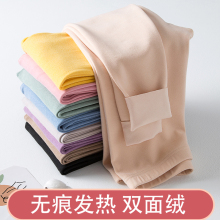 内穿棉裤 保暖裤 线裤 衬裤 发热德绒秋裤 加绒打底裤 女士2021秋冬薄款
