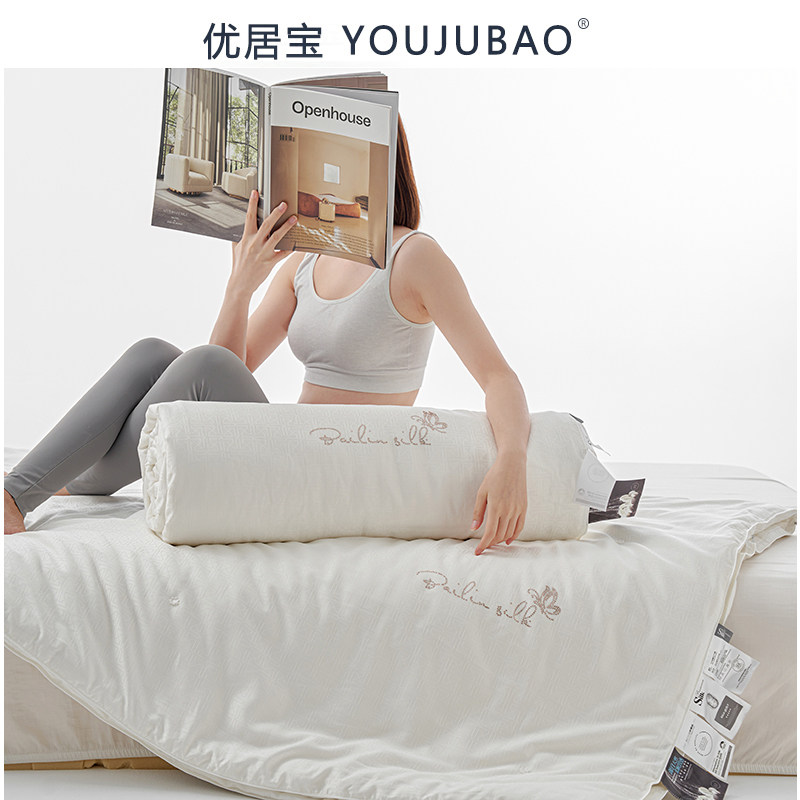 100%桑蚕丝空调被四季被图片