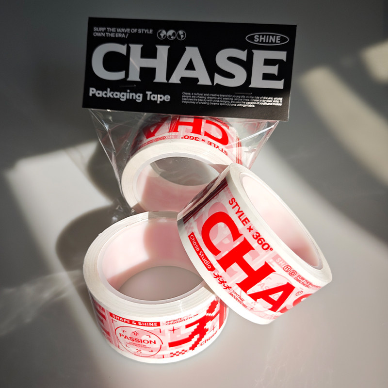 CHASE原创彩色透明胶带防水创意可爱装饰胶布行李箱贴纸封箱打包