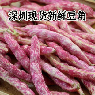 深圳新鲜蔬菜现货红黄勾勾豆角嘎嘎好吃正宗开锅烂农家种植呼鼓豆