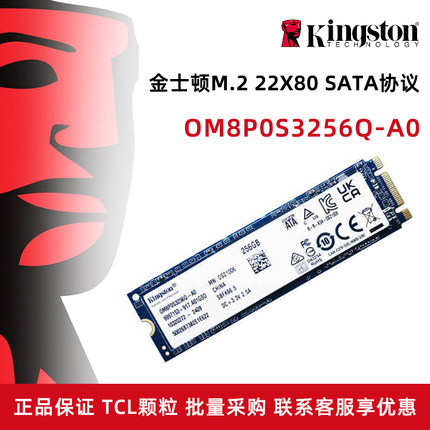 金士顿固态硬盘OM8P0S3256Q-A0工控机M.2 2280 SATA协议正品保证