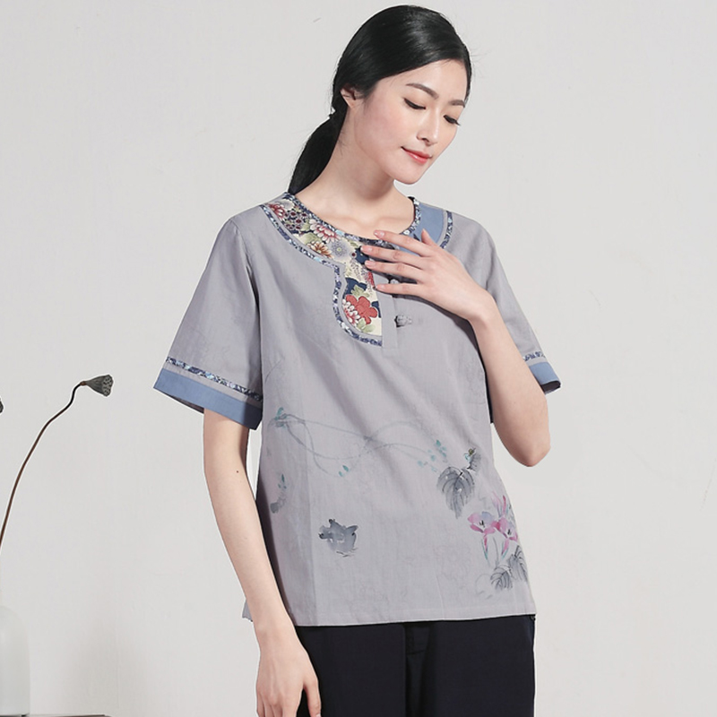 女上衣棉麻旗袍中国风中式唐装