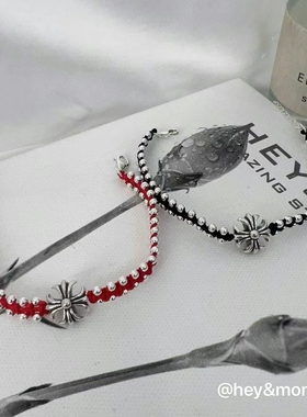 heymomo925银复古蜜蜡手链