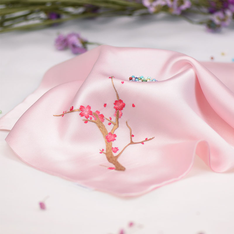 绣庄自销苏州苏绣真丝丝绸手绢女士随身古风桑蚕丝小方巾刺绣手帕