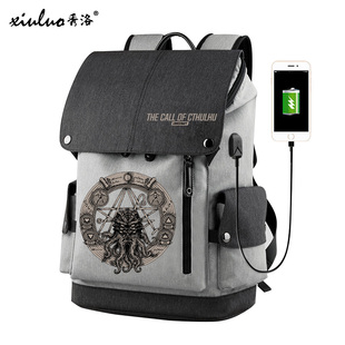 秀洛克苏鲁神话书包克苏鲁 呼唤学生双肩包男旧日支配者双肩背包