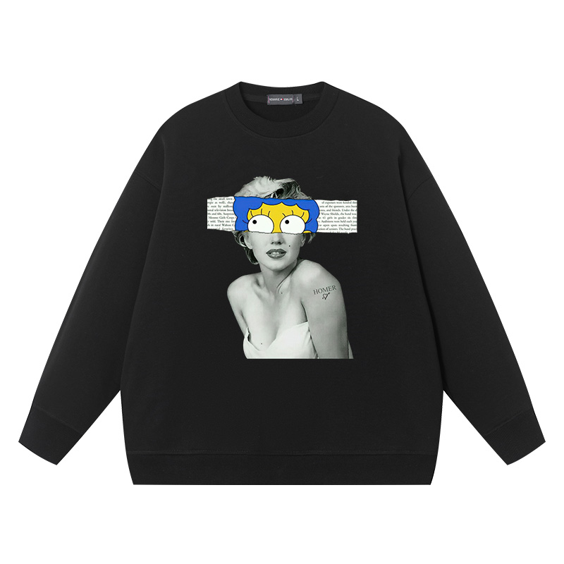 恶搞玛丽莲梦露圆领卫衣秀洛