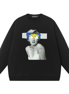 秀洛marilyn monroe恶搞玛丽莲梦露周边同款恶搞圆领卫衣男女长袖