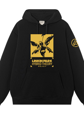 秀洛林肯公园 LINKIN PARK乐队周边衣服秋冬加绒卫衣男女连帽外衣
