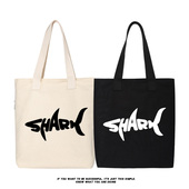 秀洛shark鲨鱼单肩包手提包购物袋帆布包托特包女大容量书包背包