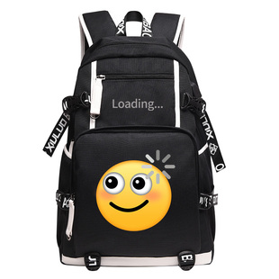 秀洛加载中恶搞Loading吃惊搞笑表情包书包学生双肩包男双肩背包