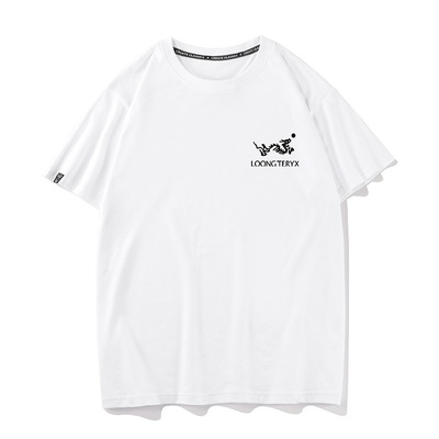 秀洛恶搞龙年始祖龙短袖T恤男打底衫潮流宽松圆领纯棉半袖体恤衫