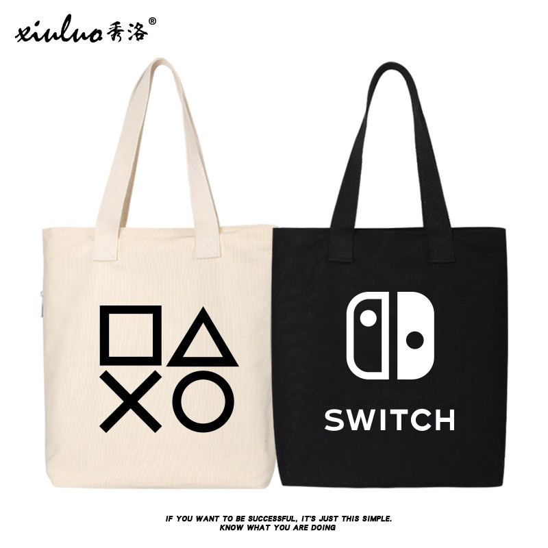 秀洛switch周边电脑包手拎帆布