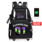 秀洛eva零号机双肩背包男包二次元 大容量书包休闲小学生双肩包