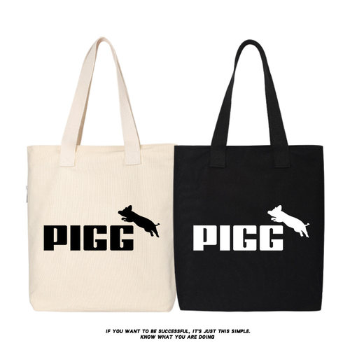 恶搞彪猪帆布包单肩包秀洛