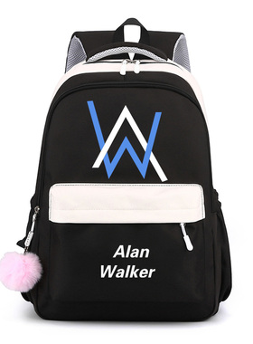 dj艾伦AlanWalker小学生双肩包初中生双肩背包faded周边书包沃克