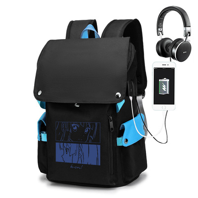 秀洛轻音少女k-on秋山澪平泽唯二次元动漫周边学生书包男双肩背包