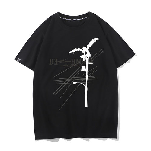 秀洛Death Note死亡笔记漫画周边街头小众设计感短袖ins潮流T恤潮