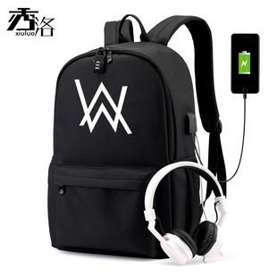 秀洛Alan Walker书包faded学生双肩背包男周边电脑包艾伦沃克