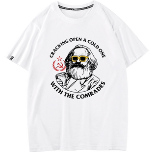 秀洛前苏联马克思列宁主义T恤共产社会主义短袖衣服男女体恤tee