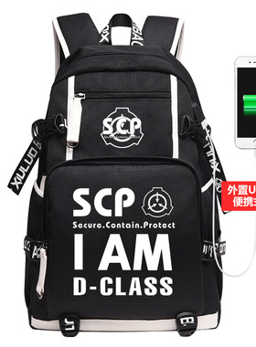 秀洛SCP基金会书包中二病联盟049周边双肩背包男女学生电脑双肩包