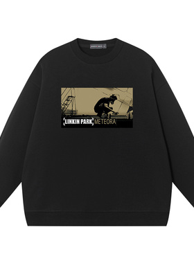 Linkin Park林肯公园Meteora打工人卫衣春秋季男圆领宽松外套衣服