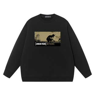 Linkin Park林肯公园Meteora打工人卫衣春秋季男圆领宽松外套衣服