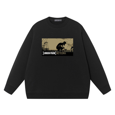 Linkin Park林肯公园Meteora打工人卫衣春秋季男圆领宽松外套衣服