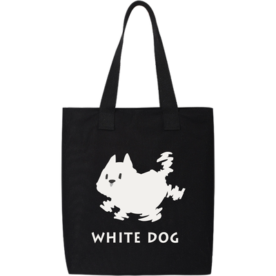 迷幻黑猫白狗帆布包日系手提袋