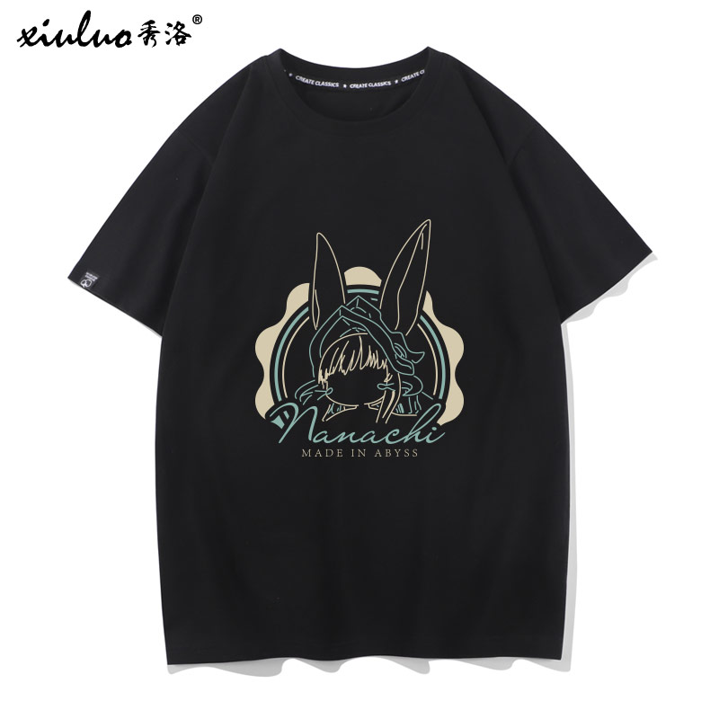 秀洛恤男女短袖纯棉半袖娜娜奇动漫游戏周边莉可cos衣服来自深渊T