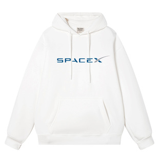 宇宙太空探索周边马斯克同款SpaceX火箭回收帽衫秋冬卫衣男加绒
