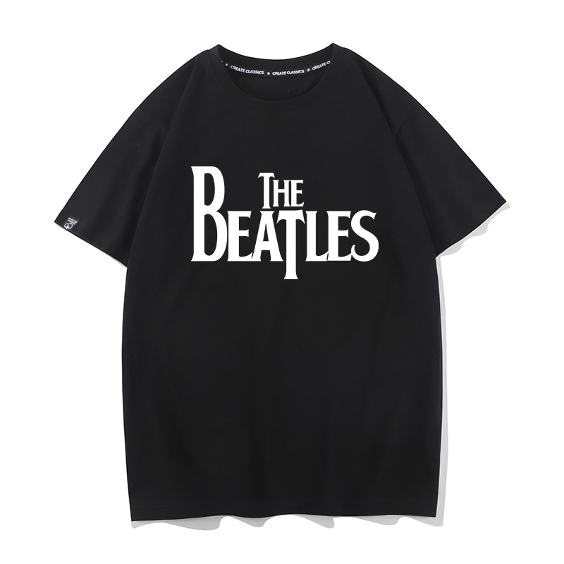 秀洛披头士BEATLES 夏季新款纯棉短袖T恤男女乐队周边宽松打底衫