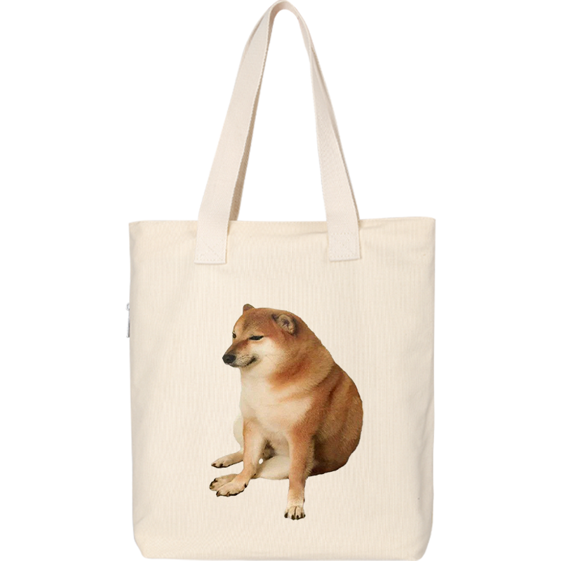 狗狗柴犬doge神煩狗表情包書(shū)包單肩包購(gòu)物袋手提包手拎背包帆布包