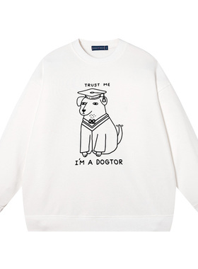 trust me相信我我是一个医生博士趣味周边情侣装春秋套头宽松衣服