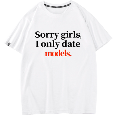 秀洛wcc恶搞标语潮流短袖T恤男女同款半袖体恤宽松纯棉打底衫衣服