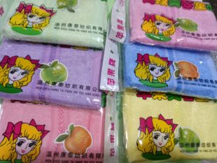 苹果牌纤维儿童毛巾美容巾柔软吸水婴童竹纤维小毛巾洗脸巾