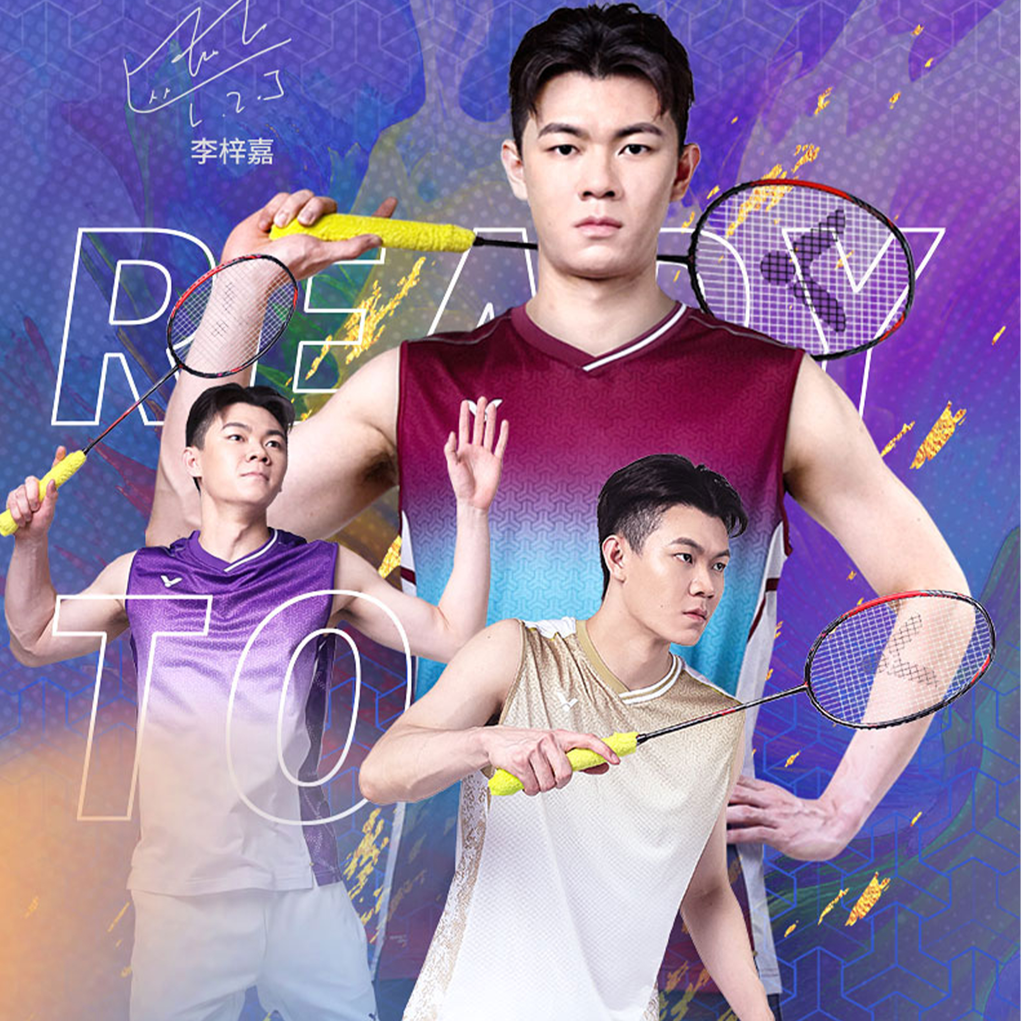 威克多VICTOR胜利55002羽毛球服大赛短袖男女透气速干李梓嘉55003