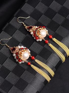 红色刀马旦京剧脸谱项链女新款2025爆款新中式轻奢小众高级感配饰