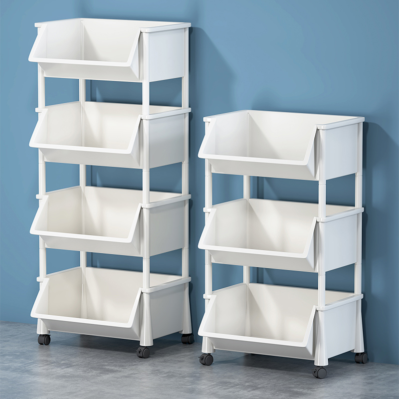 小推车置物架多层收纳架厨房家用客厅零食柜水果蔬菜篮子移动书架