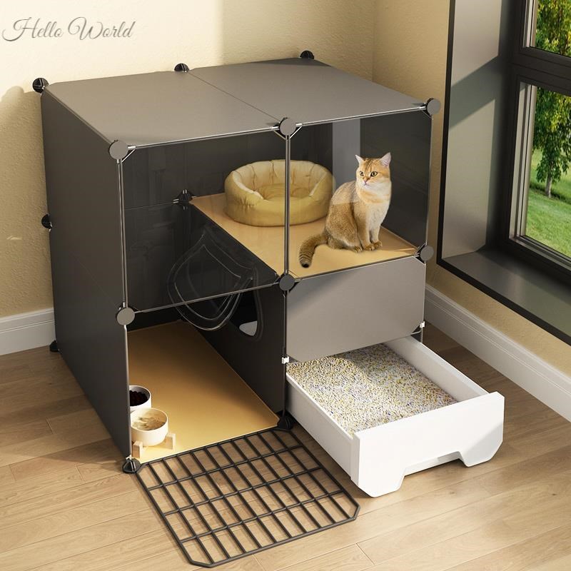 猫笼家用室内猫窝带厕所一体猫屋小户型猫柜不占地猫别墅猫咪笼子