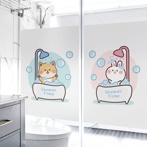 浴室窗户磨砂玻璃贴膜移门窗花纸