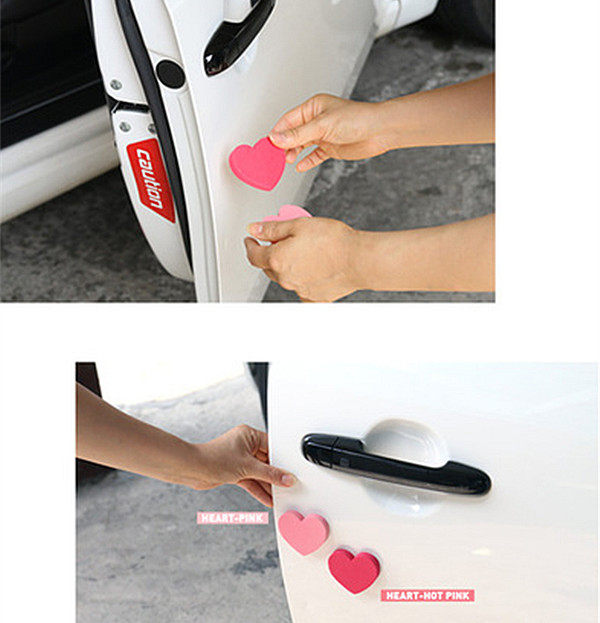 韩国汽车防撞贴可爱防擦碰贴家居防撞贴eva汽车装饰多用心形闪电