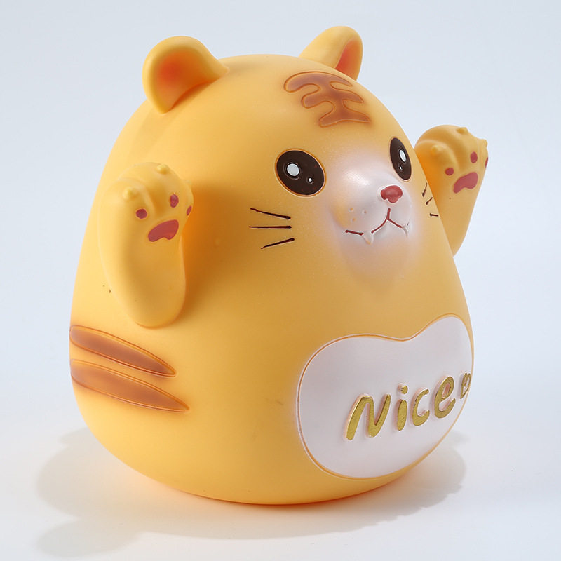 虎年十二生肖老虎存钱罐防摔储蓄罐大号只进不出儿童生日礼物创意