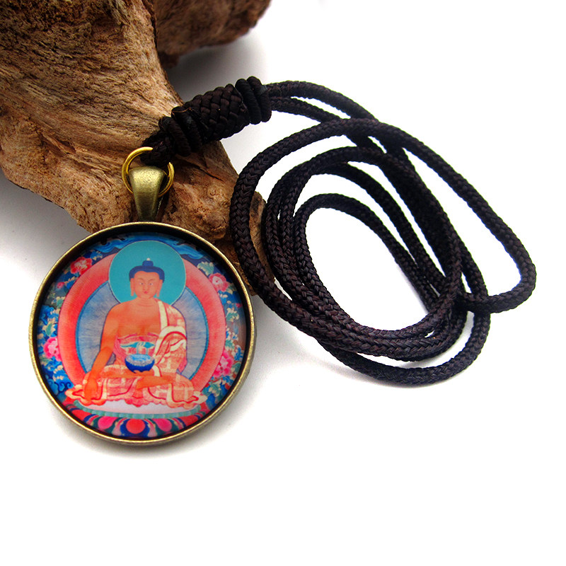 YC6378新款精品释迦牟尼佛古青铜合金佛牌吊坠藏地法会结缘小挂坠