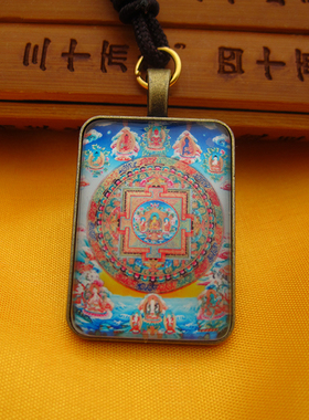 YC2369新款古青铜藏地释迦牟尼佛坛城唐卡合金佛牌吊坠法会小挂牌