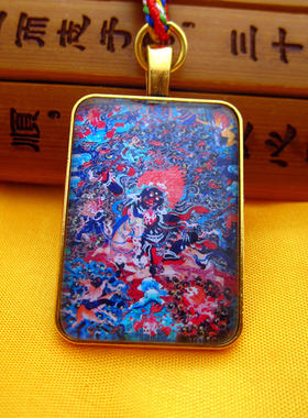 YC23A15精品吉祥天母古金铜合金佛牌项链藏地法会结缘小吊坠定制